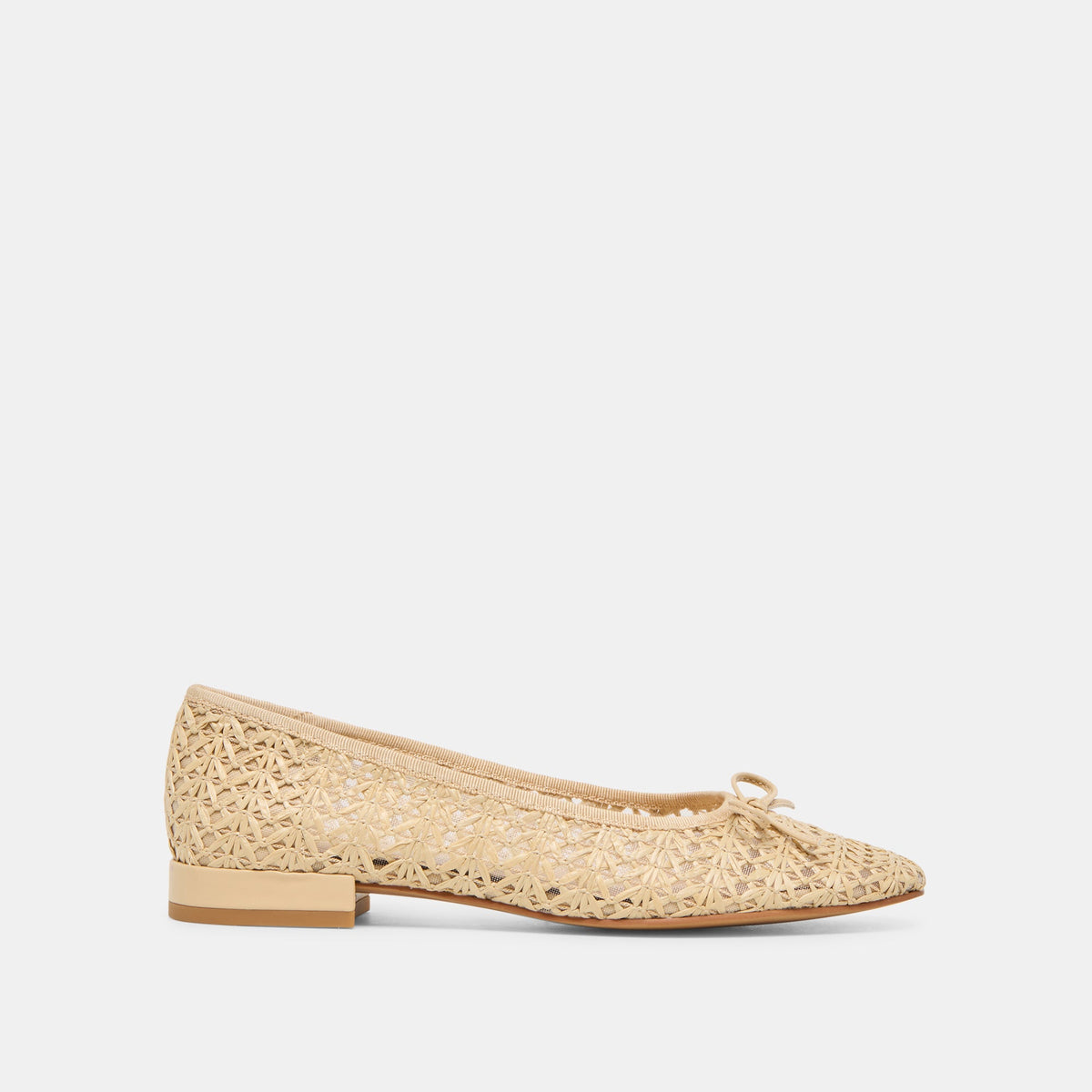 Dolce Vita Ulicia Lt Natural Cross Hatch Raffia Ballet Flats
