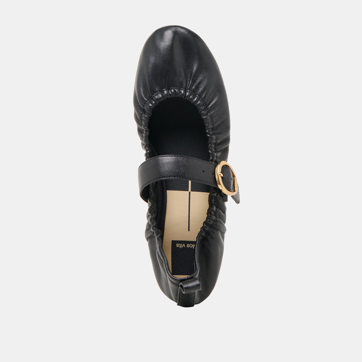 Dolce Vita Caely Black Leather Ballet Flats