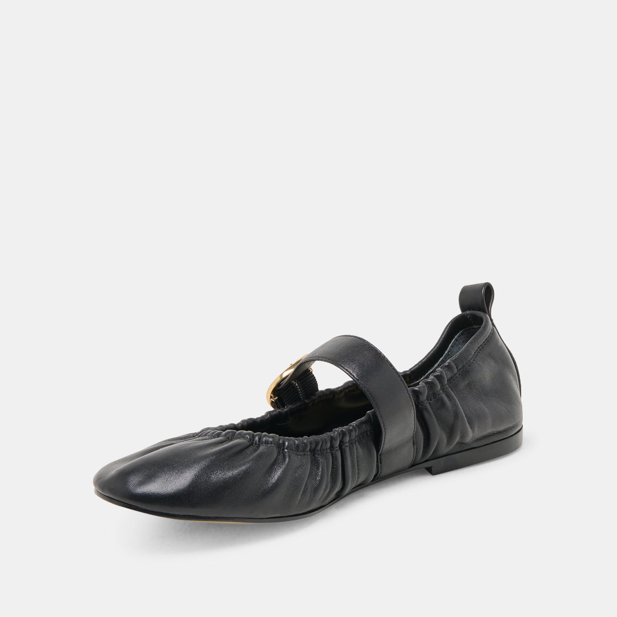 Dolce Vita Caely Black Leather Ballet Flats
