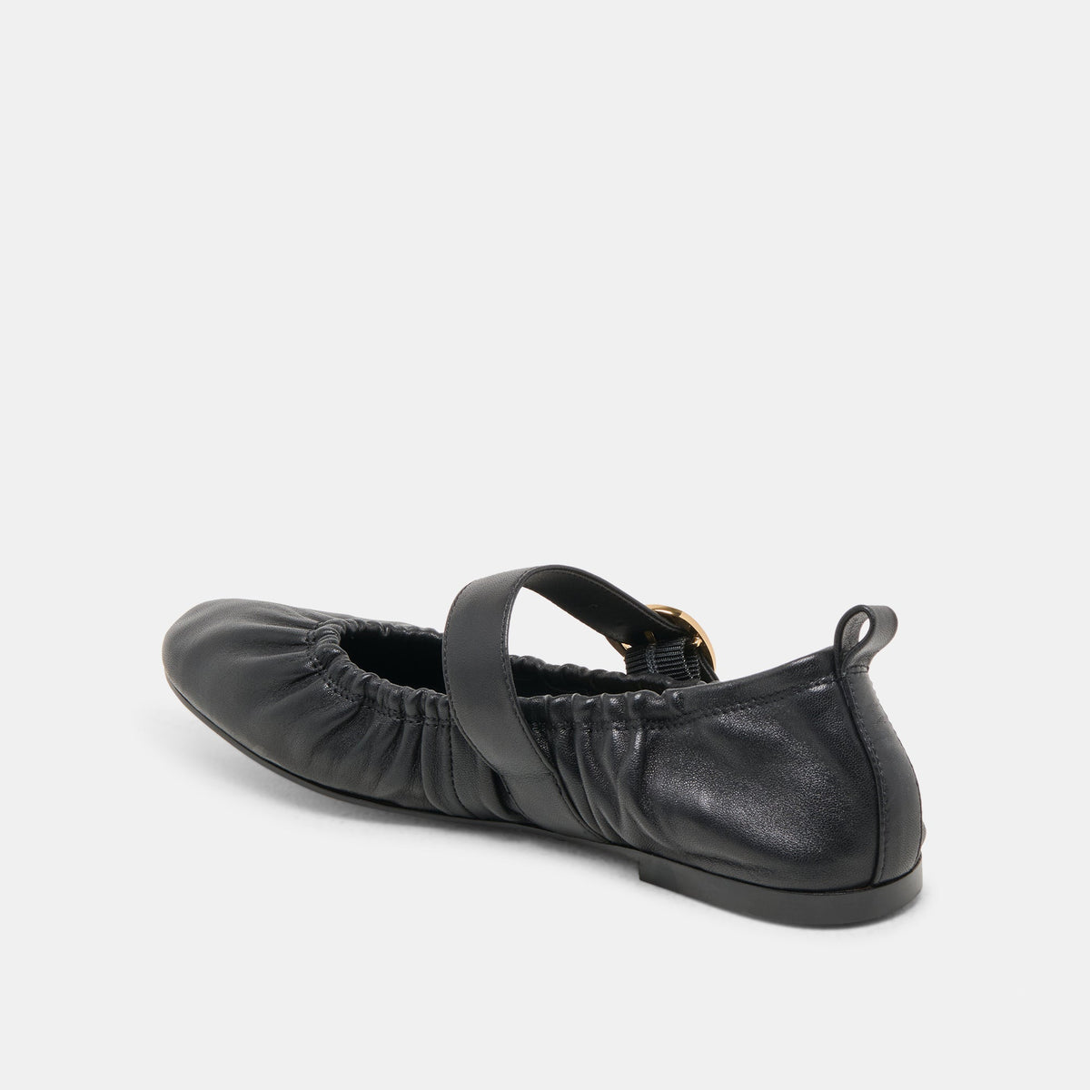 Dolce Vita Caely Black Leather Ballet Flats