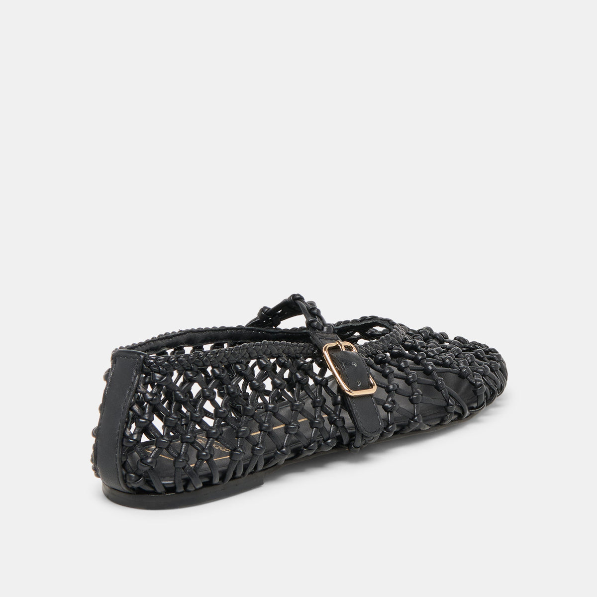 Dolce Vita Clair Black Woven Leather Ballet Flats
