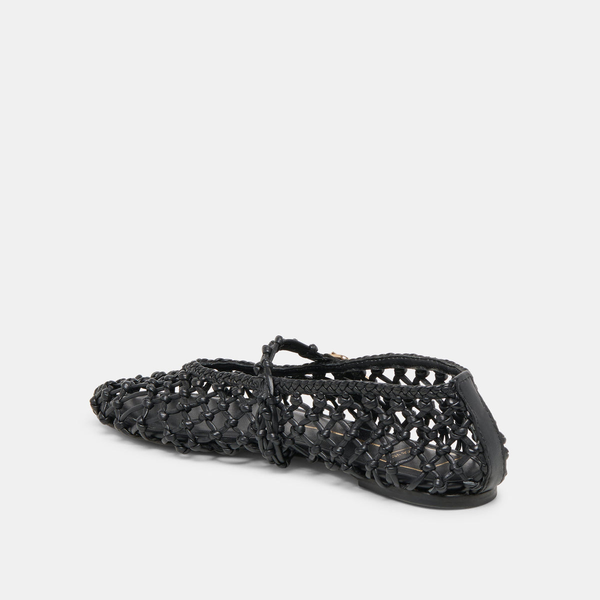 Dolce Vita Clair Black Woven Leather Ballet Flats