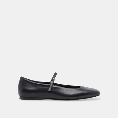 Dolce Vita Reyes Black Leather Ballet Flats