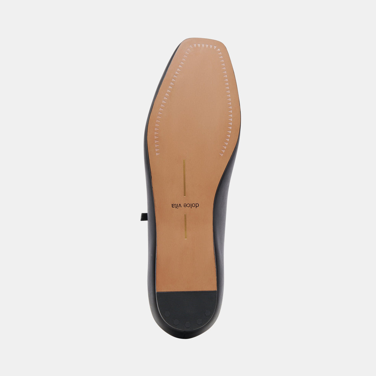Dolce Vita Reyes Black Leather Ballet Flats
