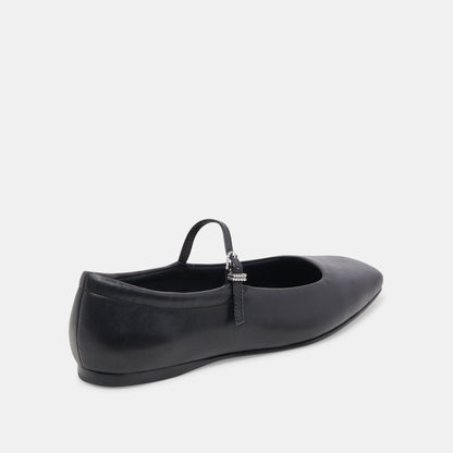 Dolce Vita Reyes Black Leather Ballet Flats