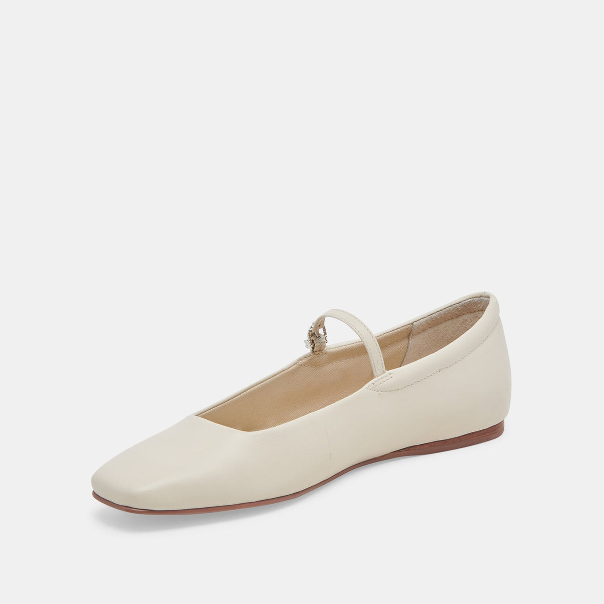 Dolce Vita Reyes Ivory Leather Ballet Flats