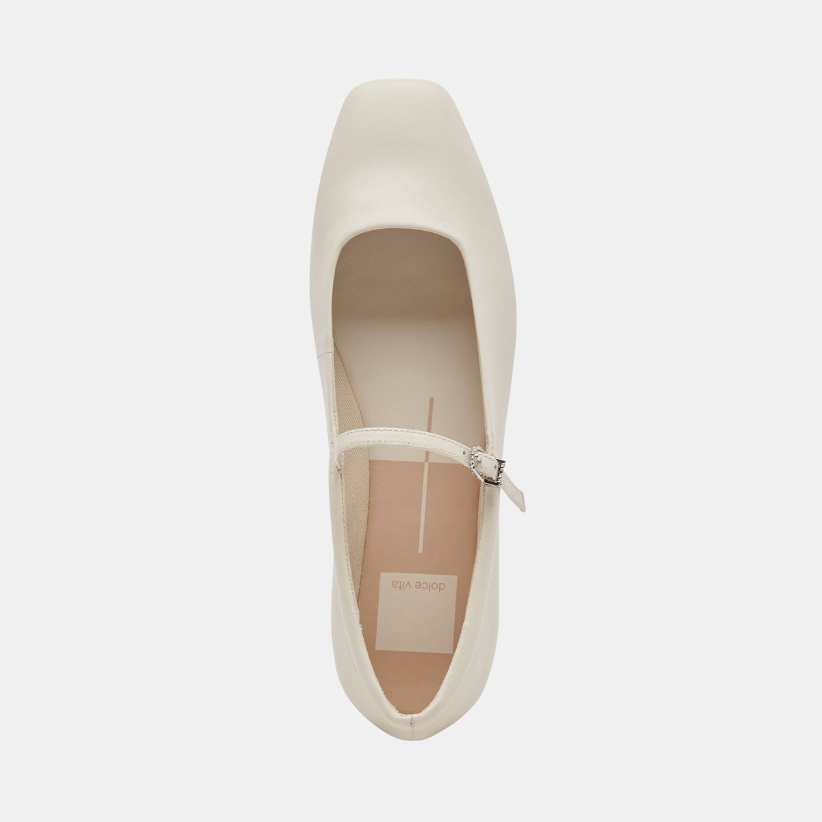Dolce Vita Reyes Ivory Leather Ballet Flats