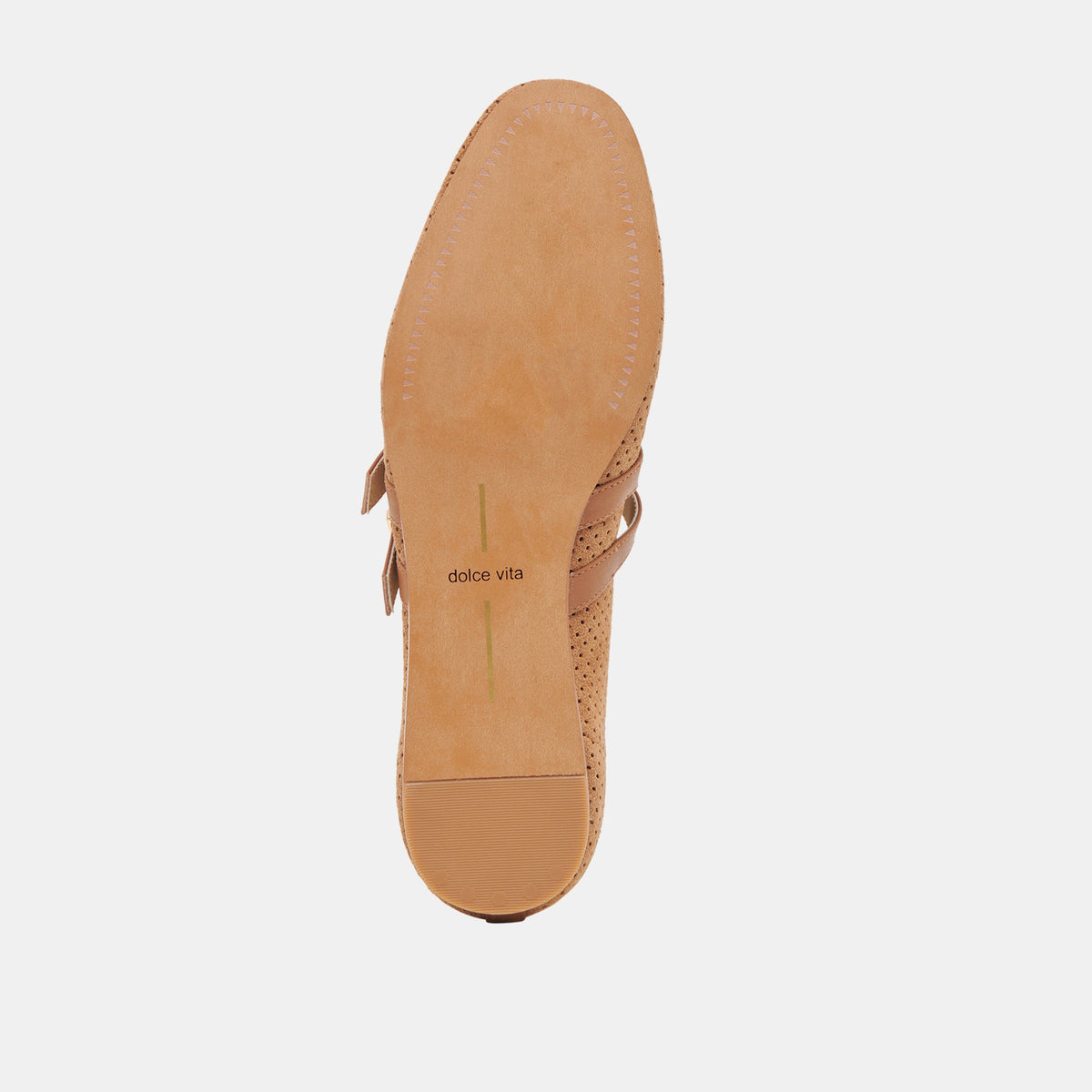 Dolce Vita Baylee Pecan Perforated Suede Ballet Flats