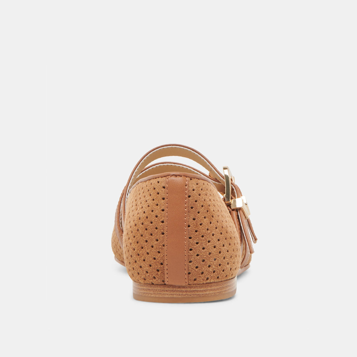 Dolce Vita Baylee Pecan Perforated Suede Ballet Flats