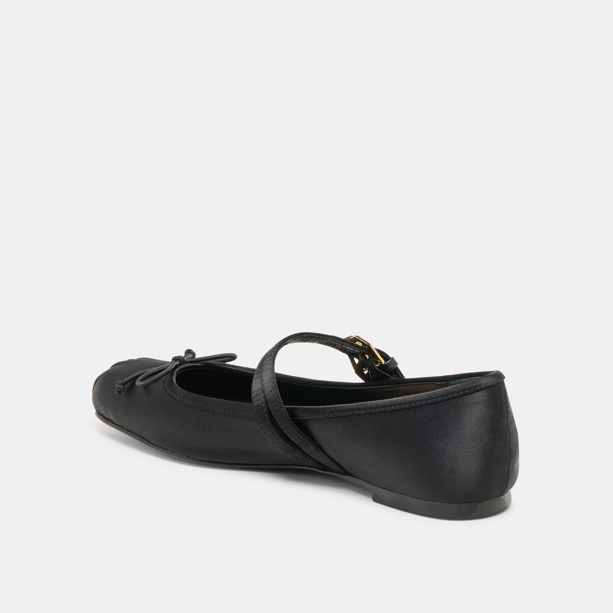 Dolce Vita Gibsen Onyx Satin Ballet Flats