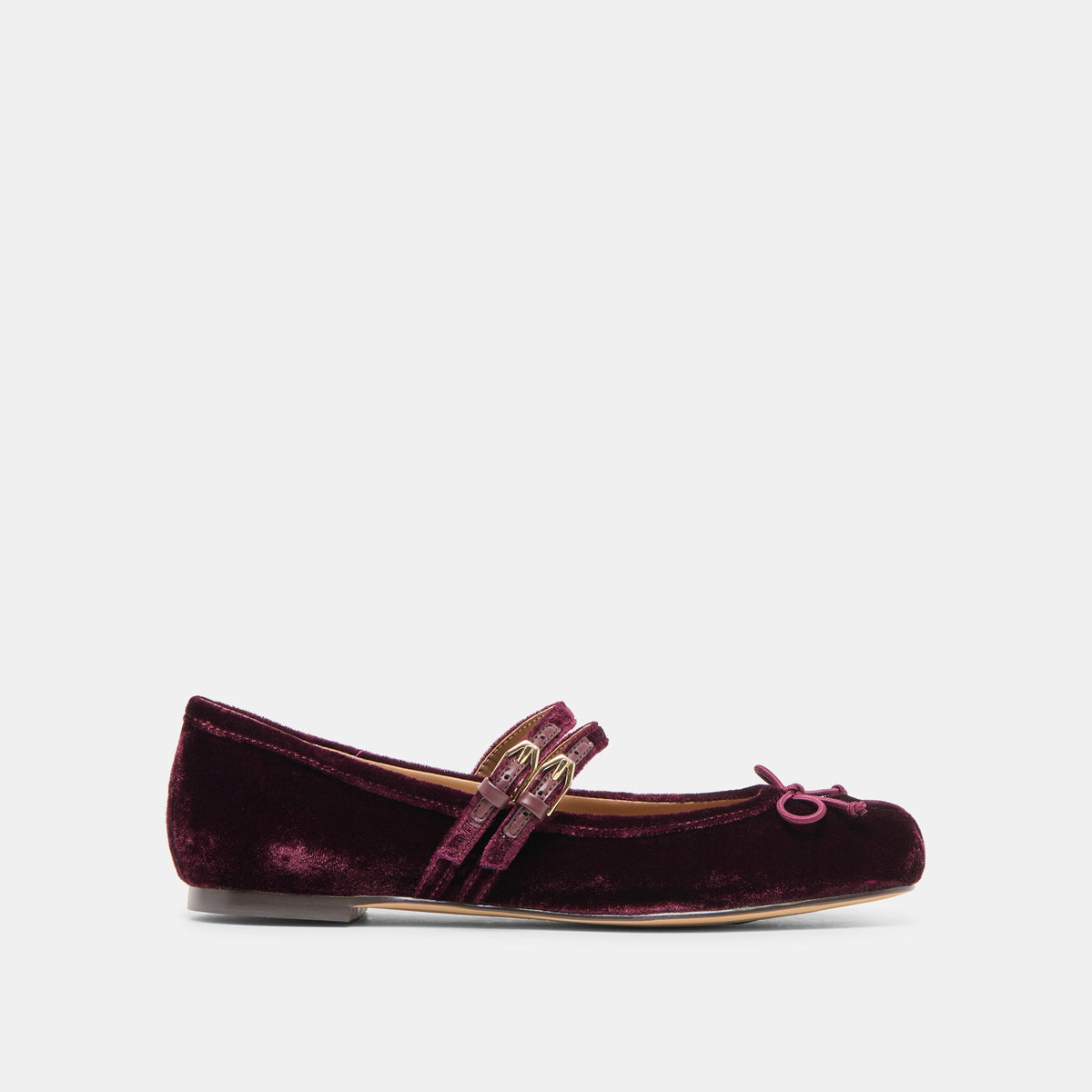 Dolce Vita Gibsen Burgundy Velvet Ballet Flats