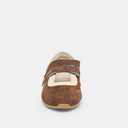 Dolce Vita Swan Dk Brown Suede Sneakers