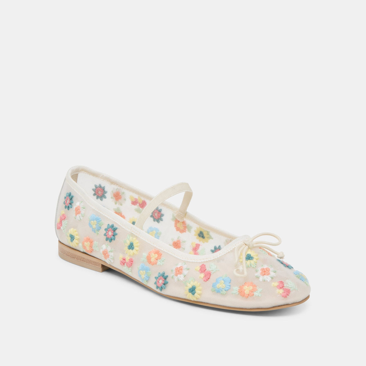 Dolce Vita CADEL FLORAL BALLET FLATS IVORY FLORAL MESH