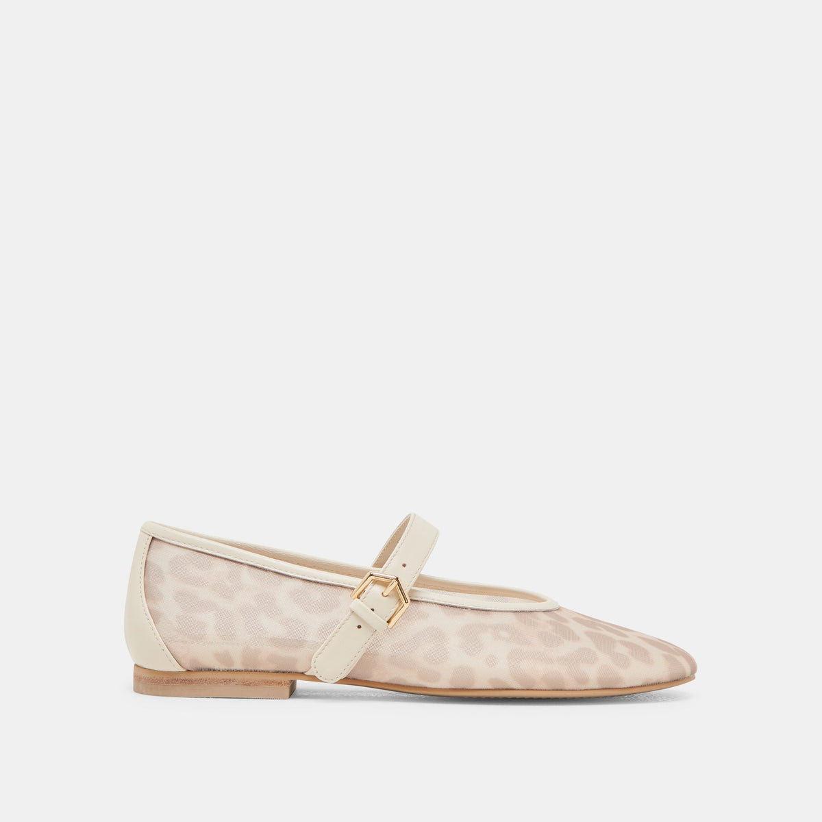 Dolce Vita ROSLYN BALLET FLATS WHITE LEOPARD MESH