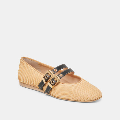 Dolce Vita BAYLEE BALLET FLATS NATURAL RAFFIA