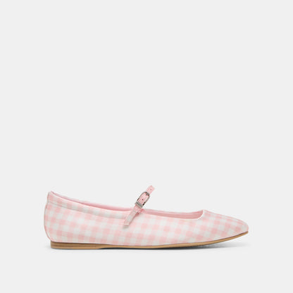 Dolce Vita Reyes X Byrdie Golf Pink Plaid Gingham Ballet Flats