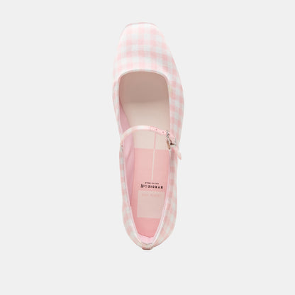 Dolce Vita Reyes X Byrdie Golf Pink Plaid Gingham Ballet Flats