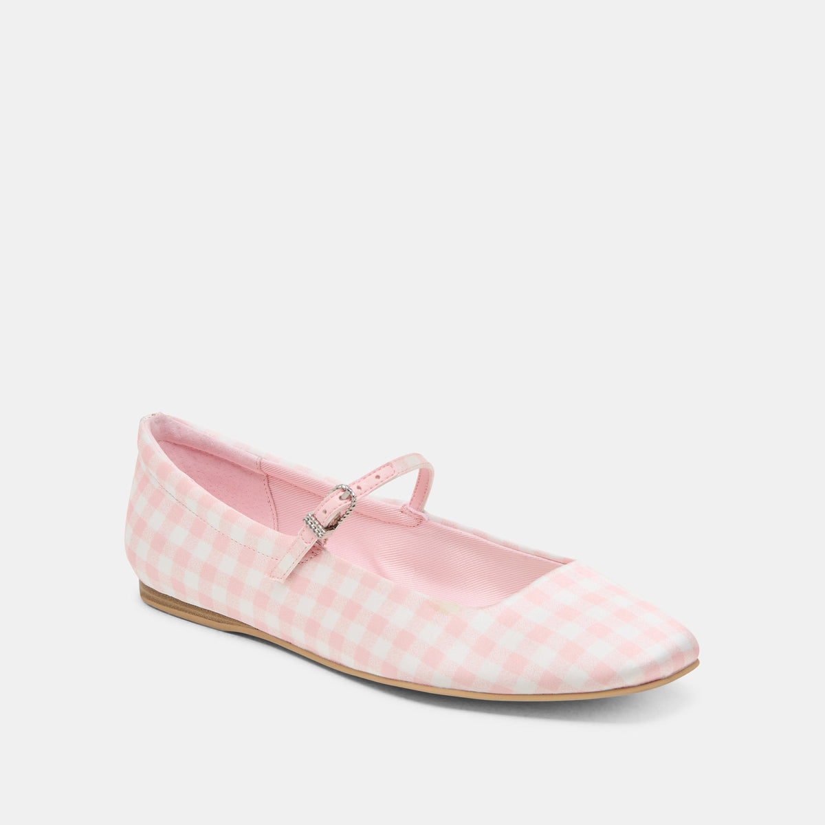 Dolce Vita Reyes X Byrdie Golf Pink Plaid Gingham Ballet Flats