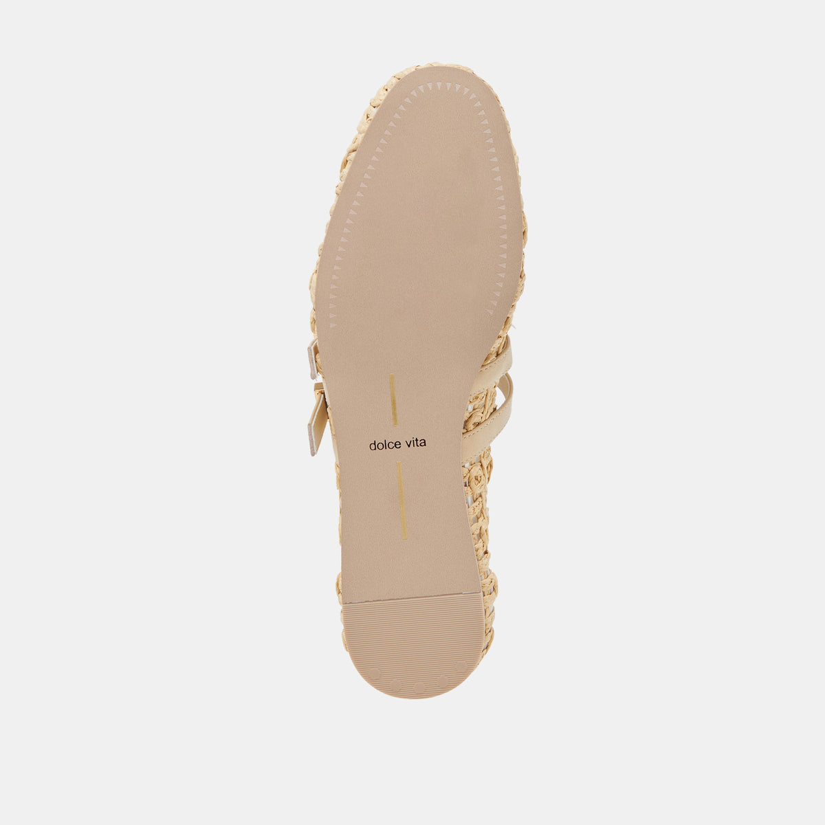 Dolce Vita BAYLEE SUNFLOWER WIDE BALLET FLATS LT NATURAL MACRAME
