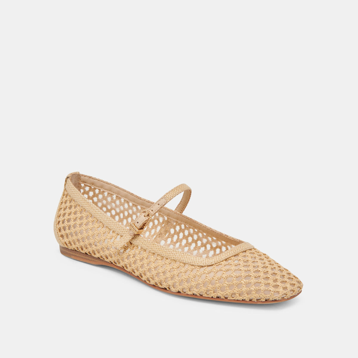 Dolce Vita Reyes Lt Natural Woven Raffia Ballet Flats