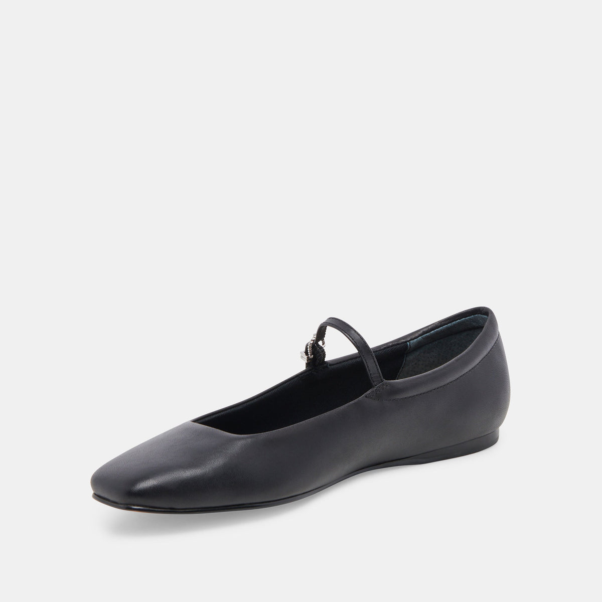 Dolce Vita Reyes Wide Ballet Flats Black Leather