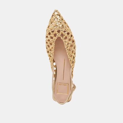 Dolce Vita CYNDI FLATS GOLD WOVEN