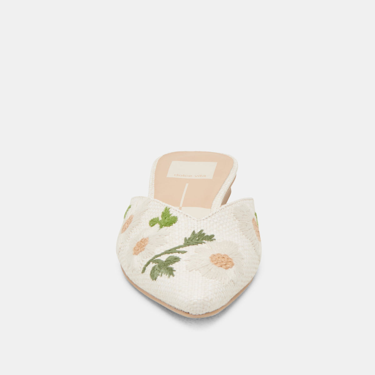 Dolce Vita ELM FLATS WHITE FLORAL RAFFIA