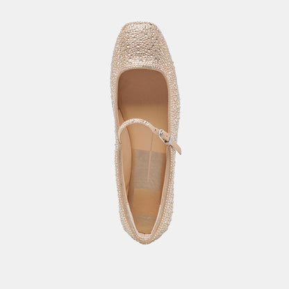 Dolce Vita REYES CRYSTAL BALLET FLATS LIGHT GOLD CRYSTAL