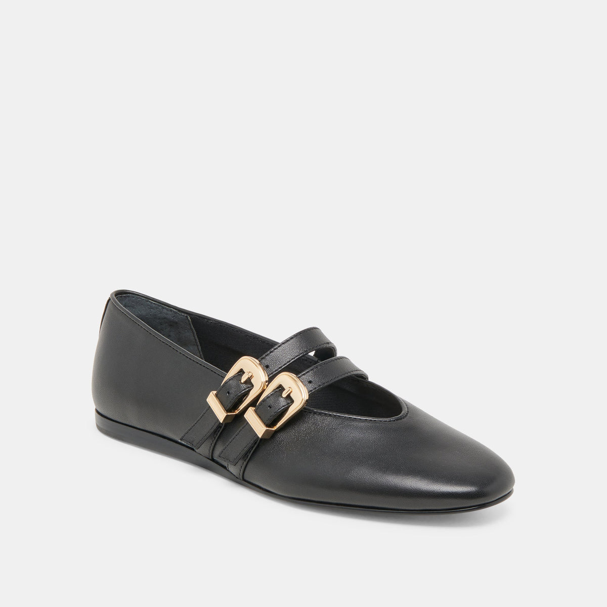 Dolce Vita BAYLEE WIDE BALLET FLATS BLACK LEATHER