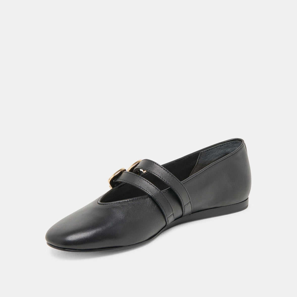 Dolce Vita BAYLEE WIDE BALLET FLATS BLACK LEATHER