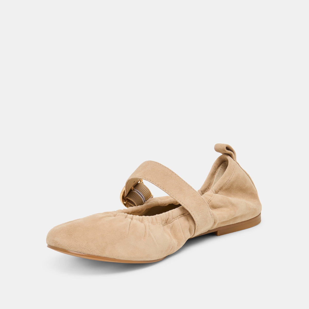 Dolce Vita Caely Camel Suede Ballet Flats