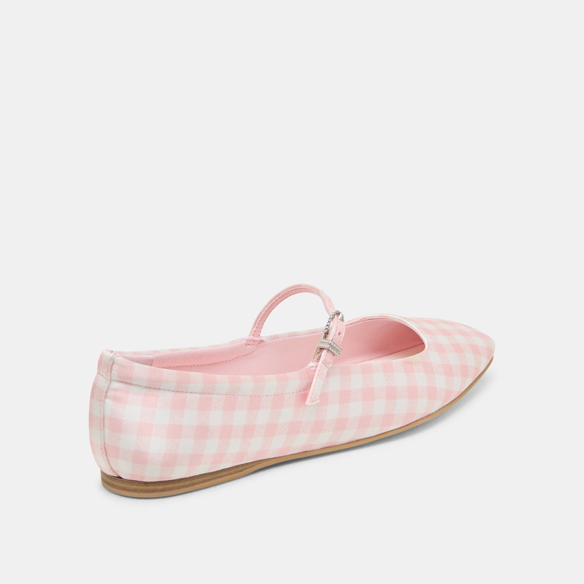 Dolce Vita Reyes X Byrdie Golf Pink Plaid Gingham Wide Ballet Flats