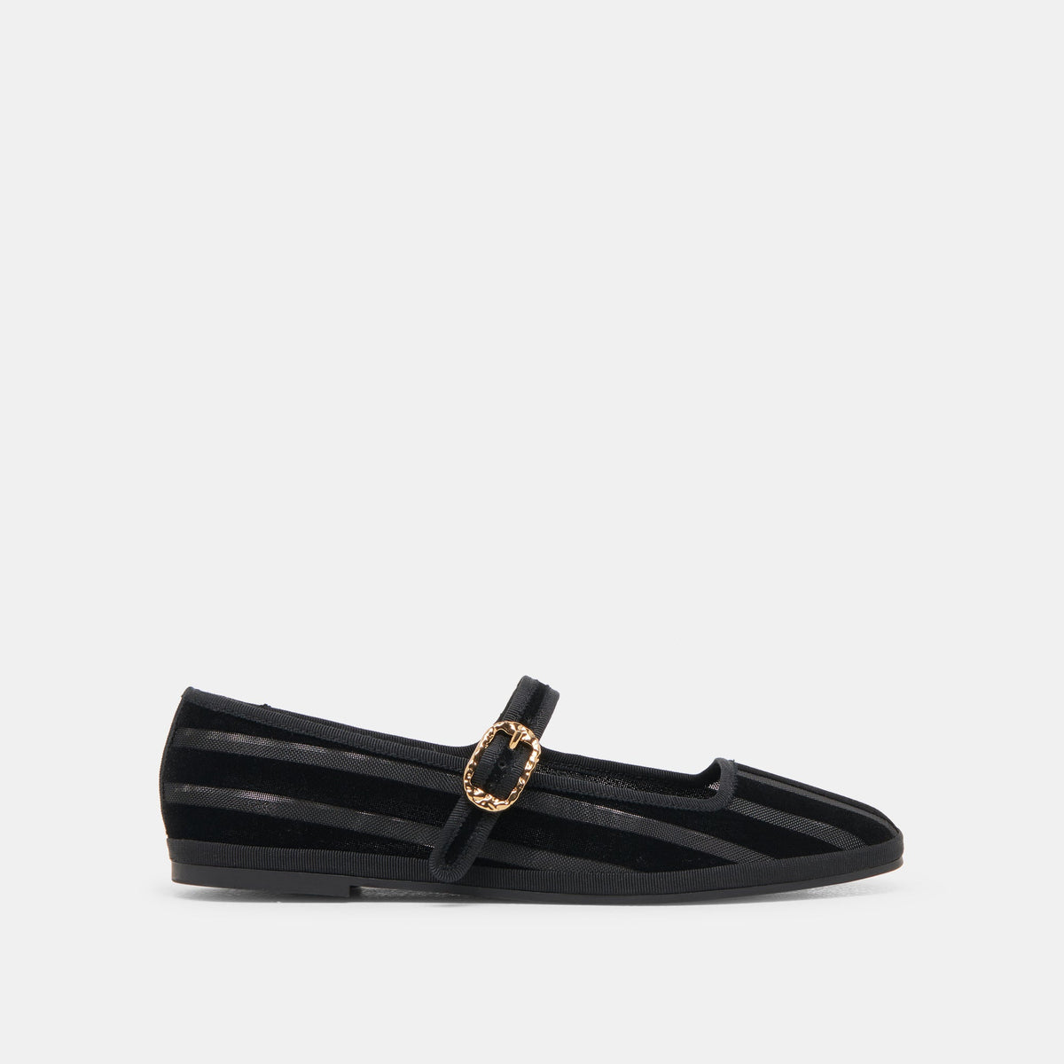 Dolce Vita TAMEKA BALLET FLATS BLACK STRIPE MESH