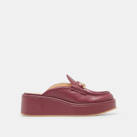 Dolce Vita Dorrel Maroon Leather Loafers