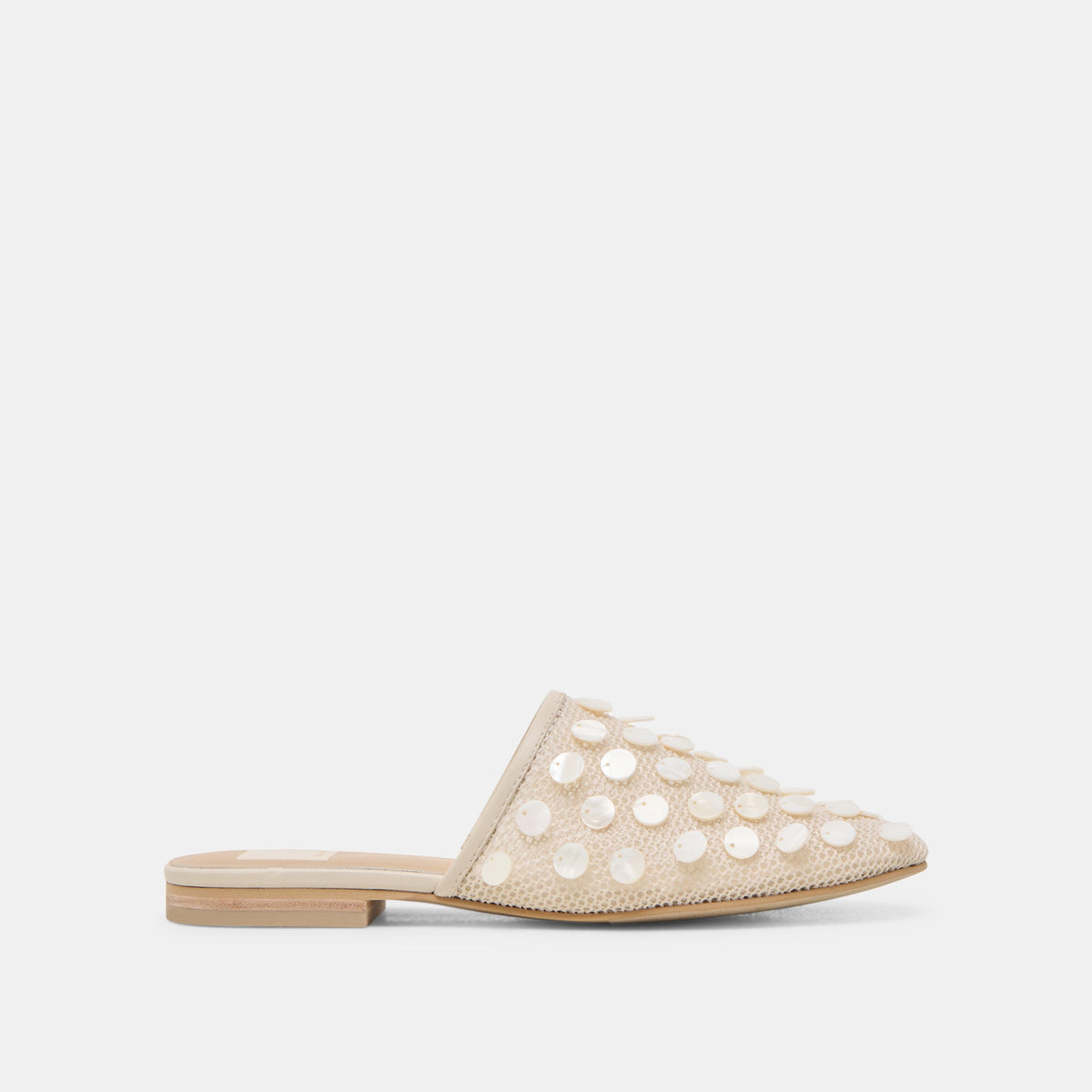 Dolce Vita Rova Bead Ivory Disc Mesh Flats