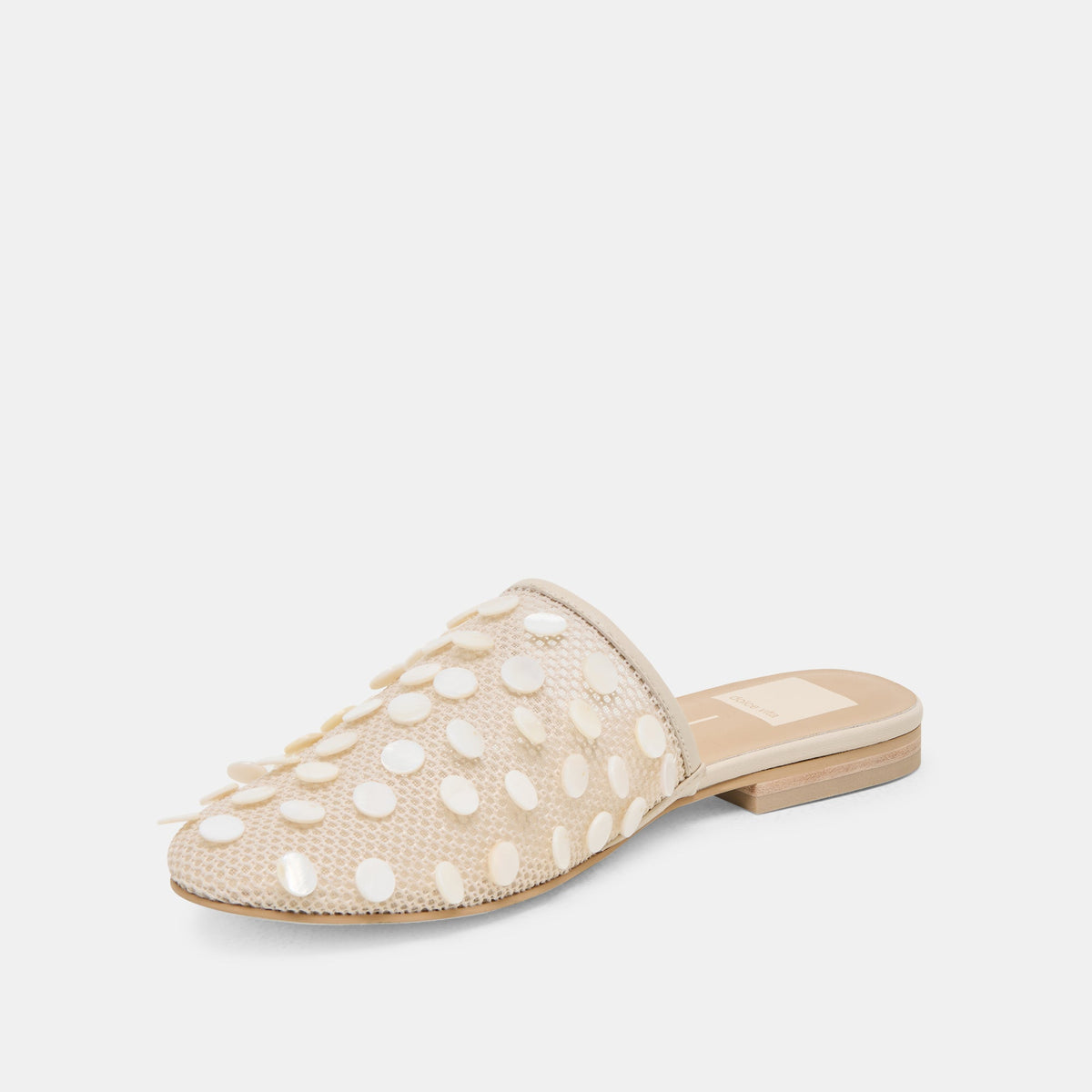 Dolce Vita Rova Bead Ivory Disc Mesh Flats