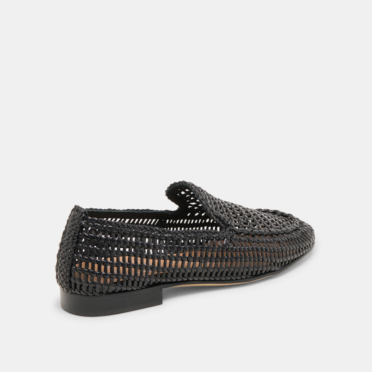 Dolce Vita Armond Black Woven Leather Flats