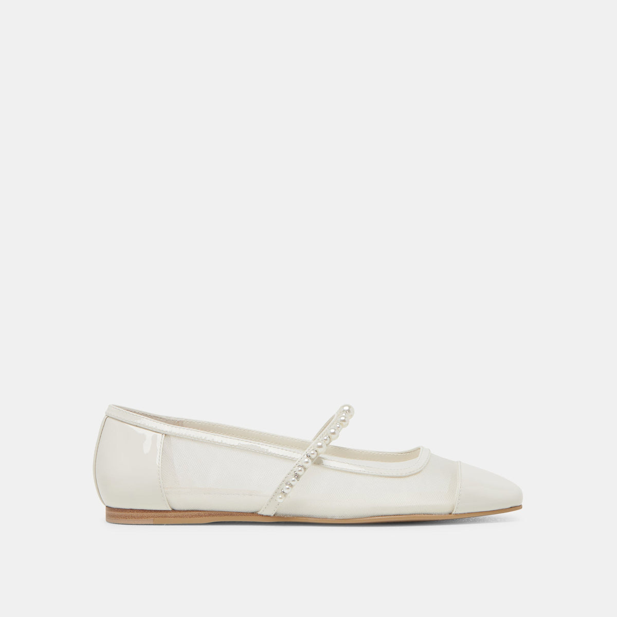 Dolce Vita ROLLIN PEARL BALLET FLATS WHITE MESH