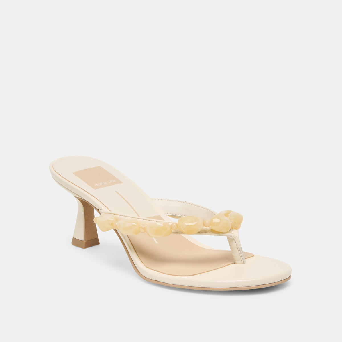 Dolce Vita Daksie Off White Leather Heels