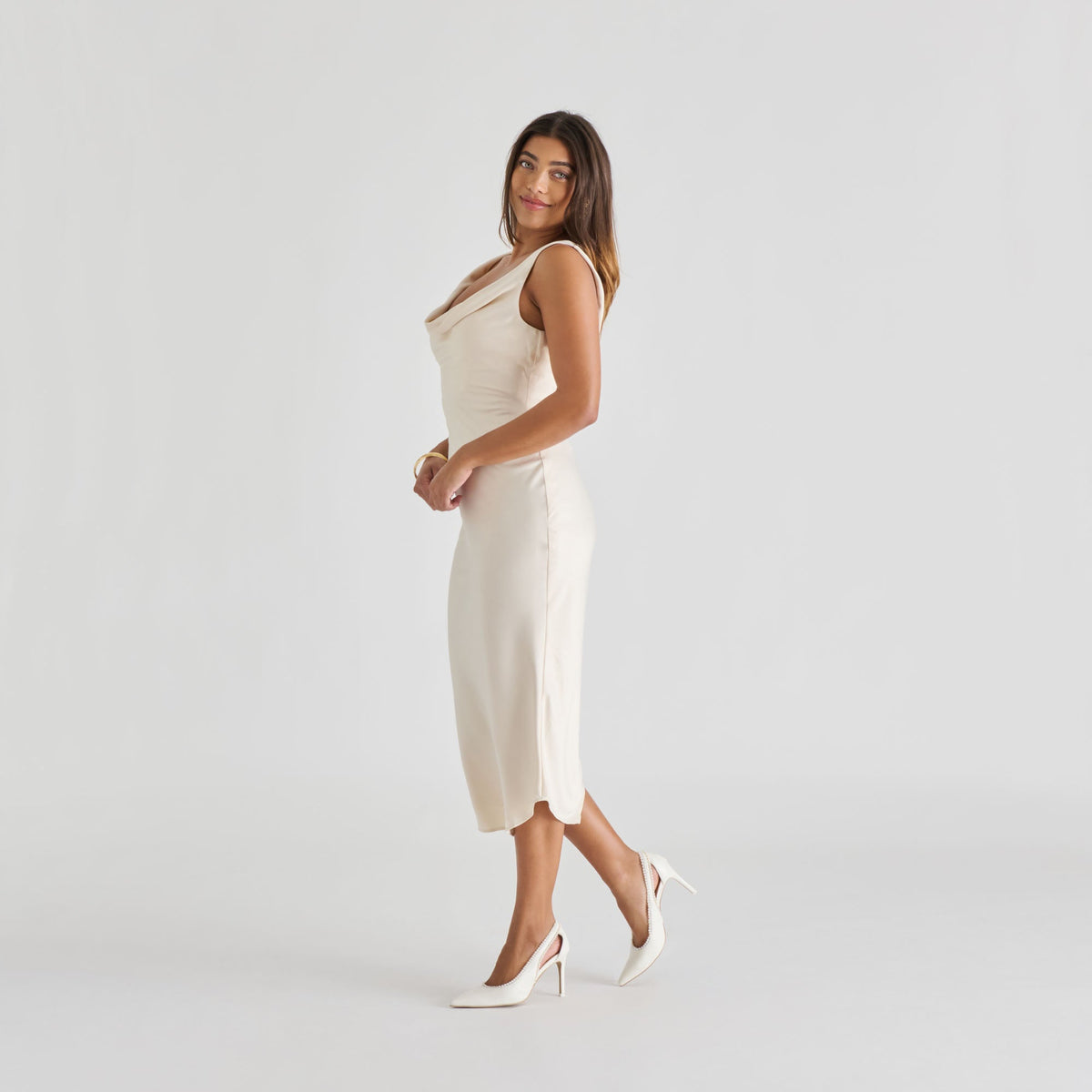 Dolce Vita Kelson Pearl True White Leather Heels
