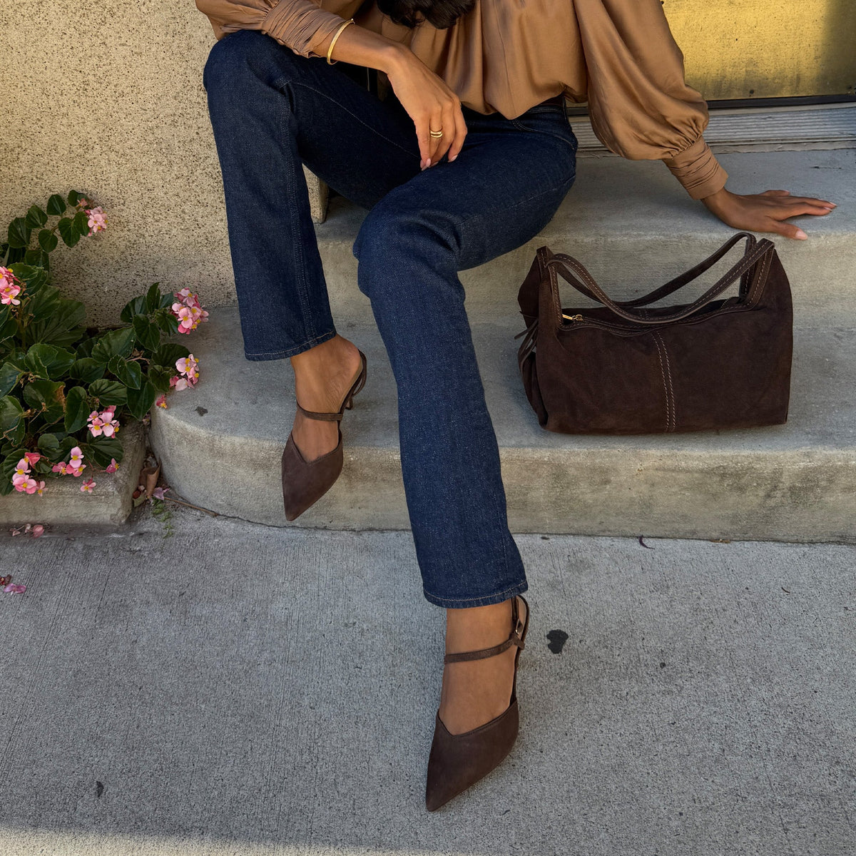 Dolce Vita Kamra Dk Brown Suede Heels