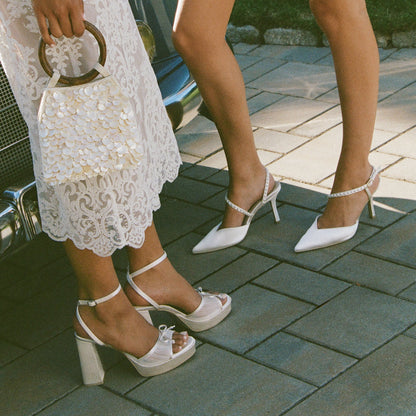 Dolce Vita Pandor White Tulle Heels