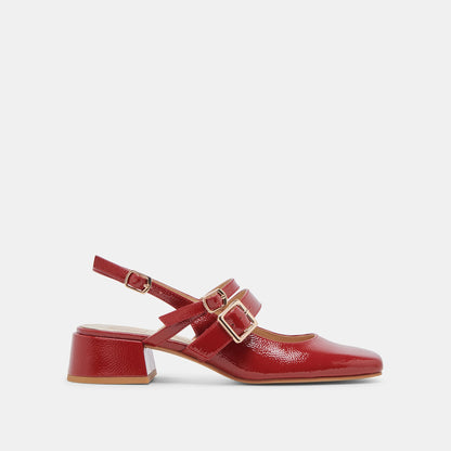 Dolce Vita PATZY HEELS CRIMSON CRINKLE PATENT LEATHER