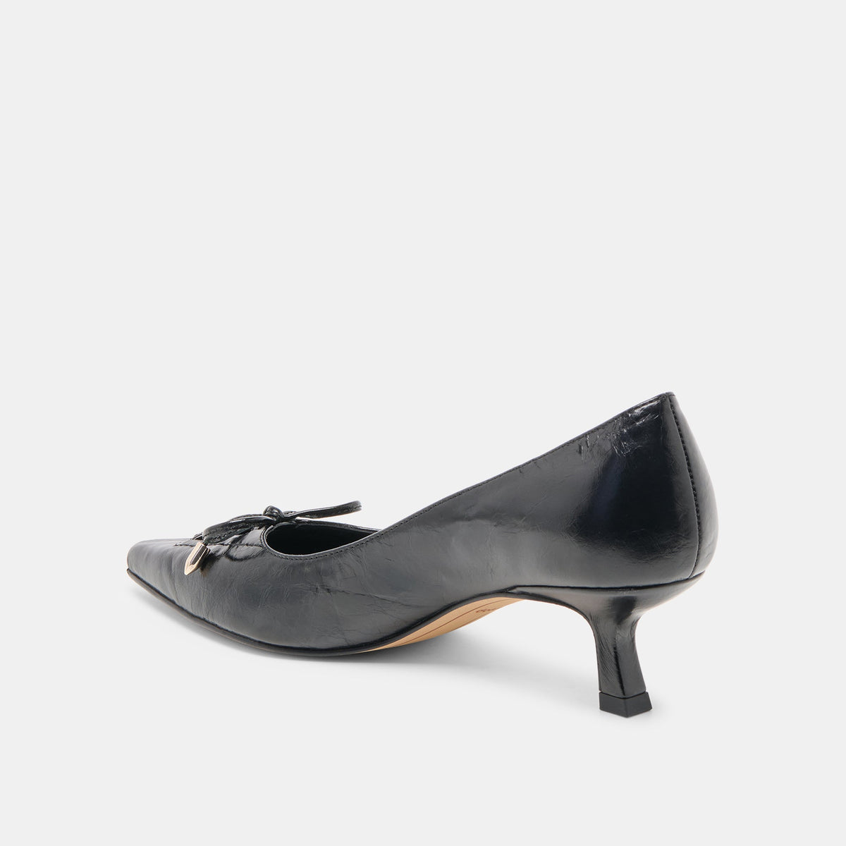 Dolce Vita Clarie Midnight Crinkle Patent Leather Heels