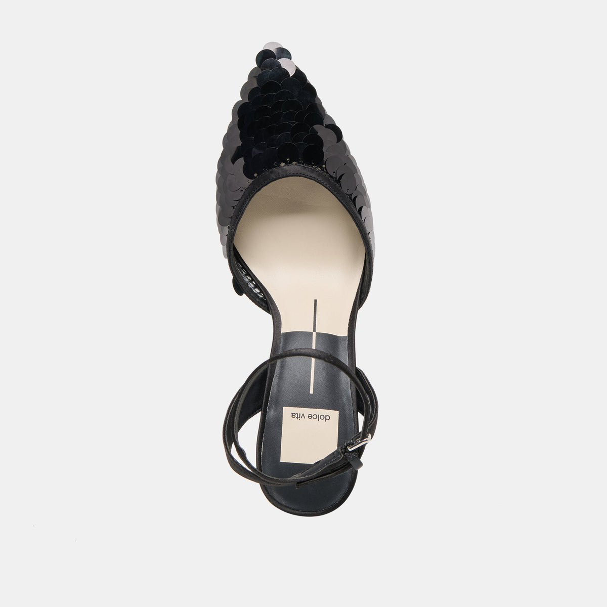 Dolce Vita Elizza Confetti Onyx Woven Mesh Heels