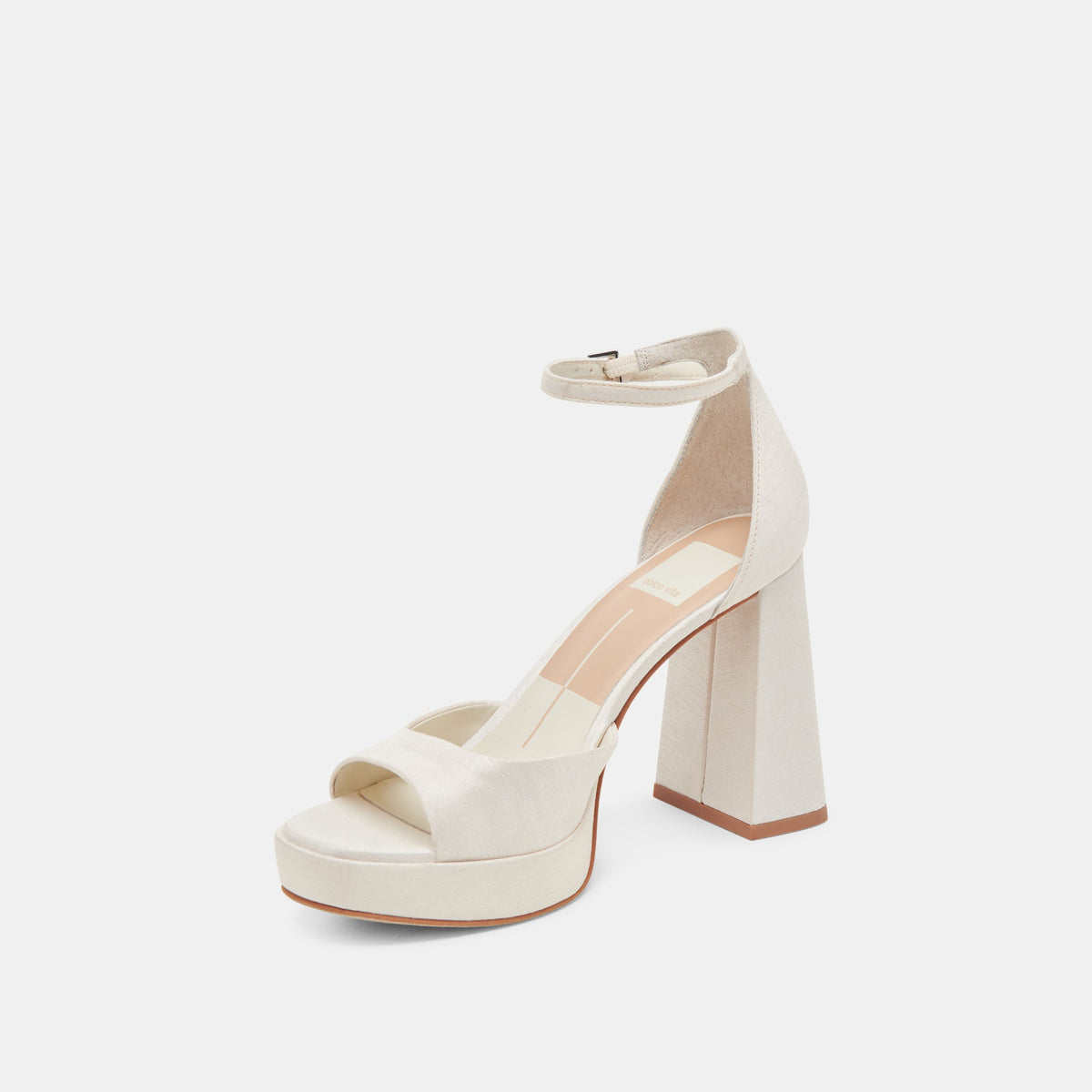 Dolce Vita PANDRO WIDE HEELS WHITE SATIN