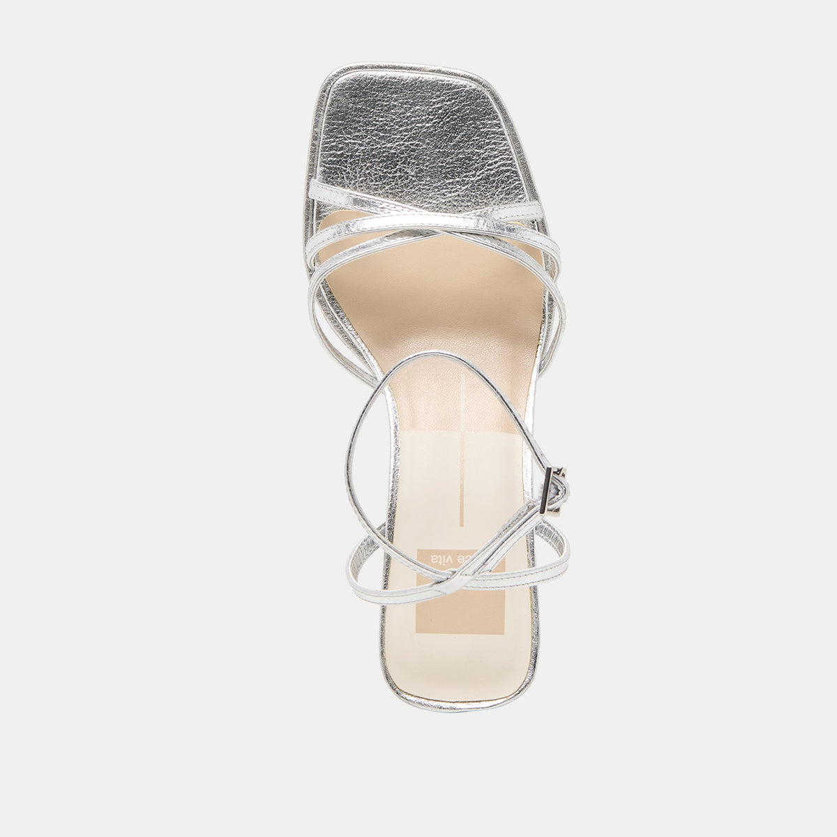 Dolce Vita Manji Silver Metallic Leather Heels