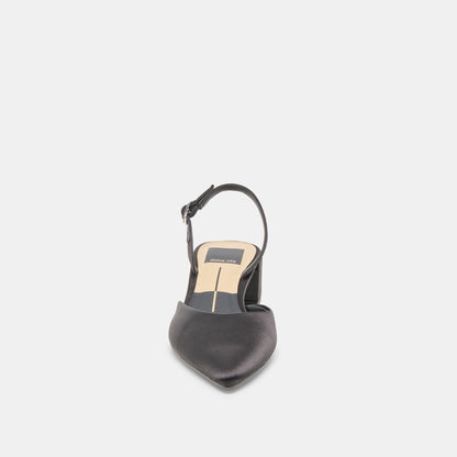 Dolce Vita Carel Onyx Satin Heels
