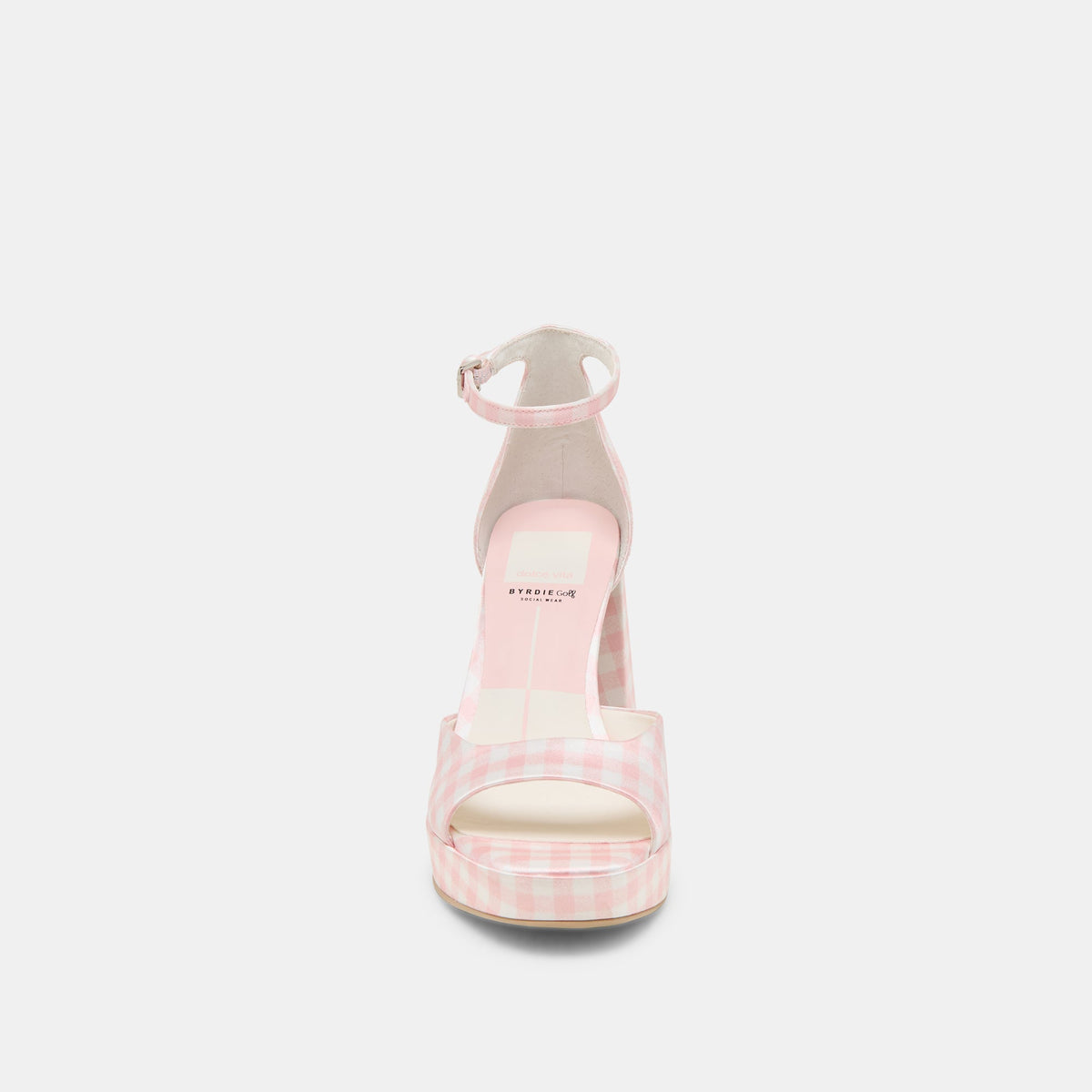 Dolce Vita Reyes X Byrdie Golf Pink Plaid Gingham Heels