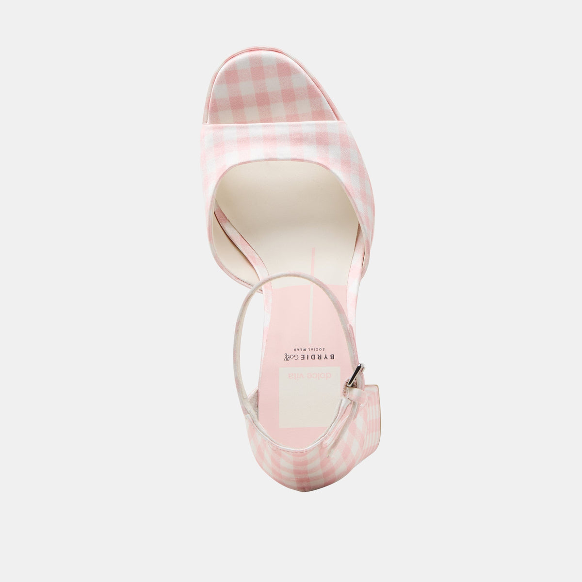 Dolce Vita Reyes X Byrdie Golf Pink Plaid Gingham Heels